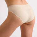 Nude - Back - Silky Childrens Girls Dance Invisible High Cut Brief