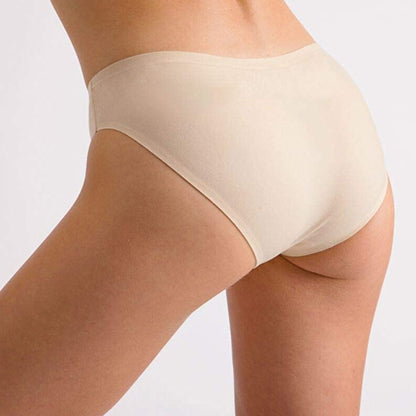 Nude - Back - Silky Womens-Ladies Dance Invisible High Cut Brief