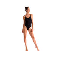 Black - Front - Silky Womens-Ladies Invisible Low Back Dance Camisole