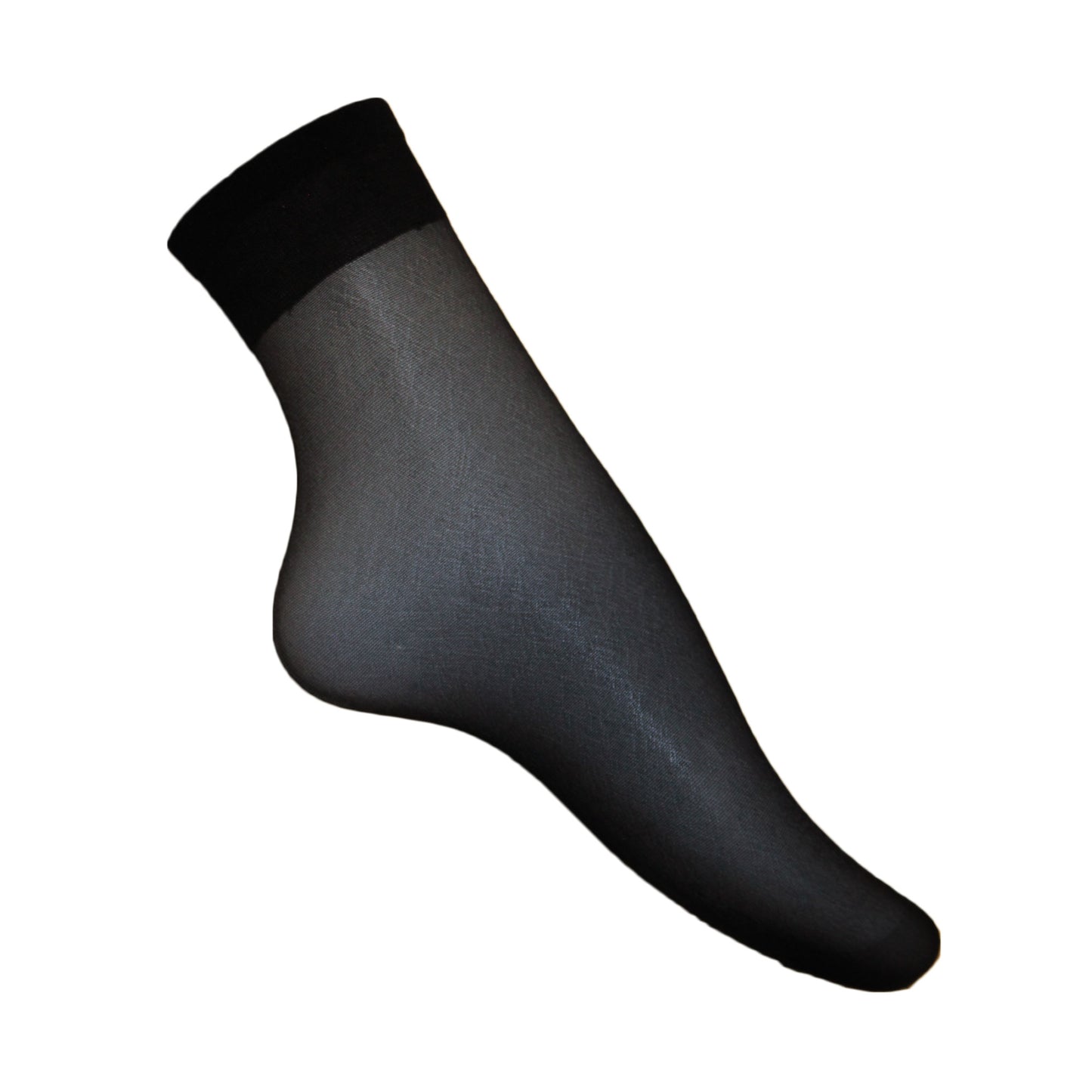 Black - Front - Silky Womens-Ladies Glossy Anklets (3 Pairs)