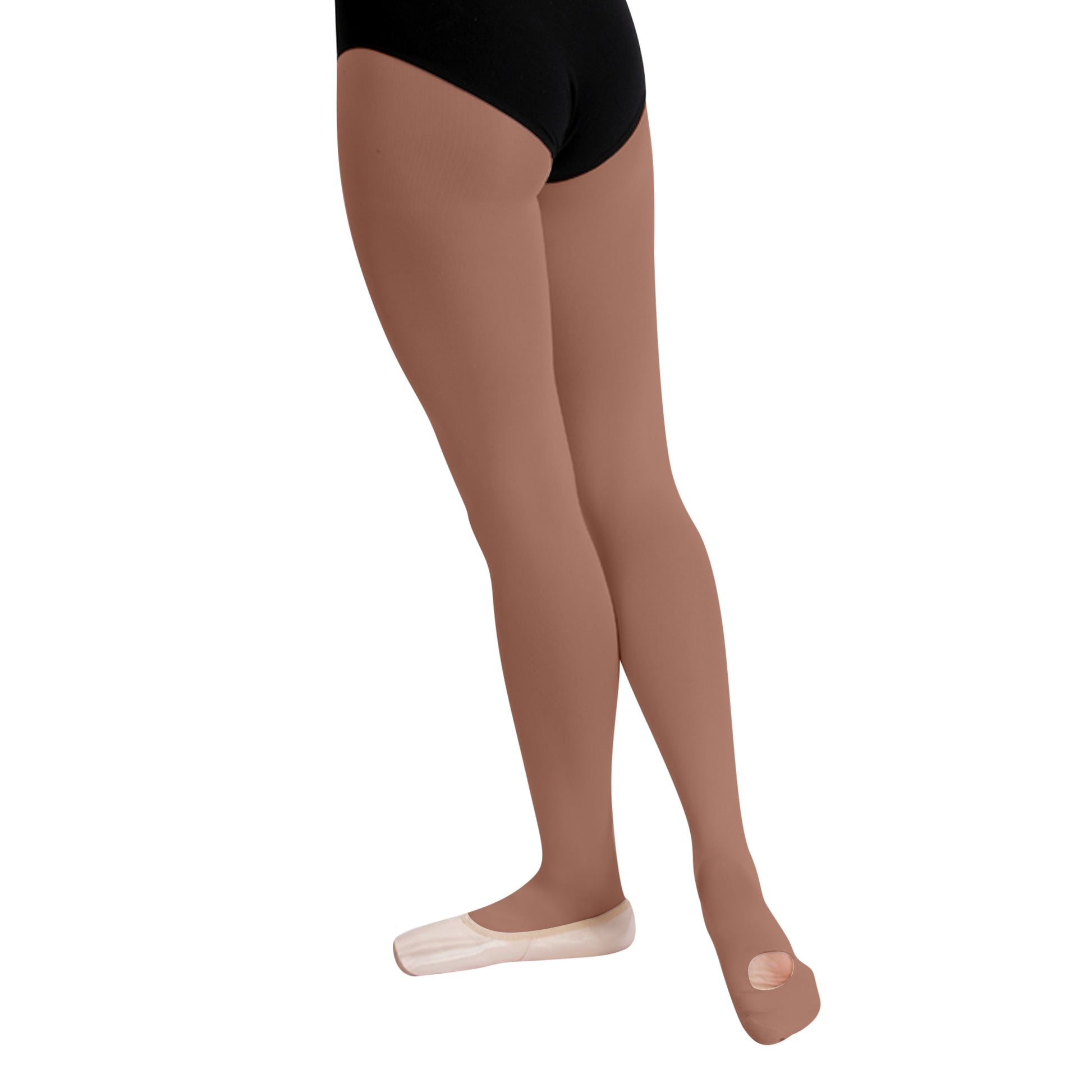 Mocha Brown - Back - Silky Dance Womens-Ladies High Performance Convertible Toe Dance Tights