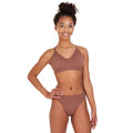 Dark Nude - Front - Silky Dance Womens-Ladies Clear Back Padded Bra
