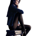 Black - Back - Couture Womens-Ladies Opaque Tights