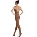 Mocha Brown - Back - Silky Dance Womens-Ladies Convertible Toe Dance Tights