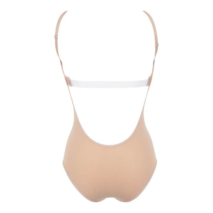 Nude - Back - Silky Dance Womens-Ladies Low Back Bodysuit