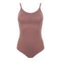 Dark Nude - Front - Silky Dance Womens-Ladies Low Back Bodysuit