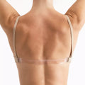Nude - Back - Silky Dance Womens-Ladies Plus Size Padded Clear Back Bra