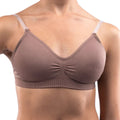 Dark Nude - Front - Silky Dance Womens-Ladies Plus Size Padded Clear Back Bra