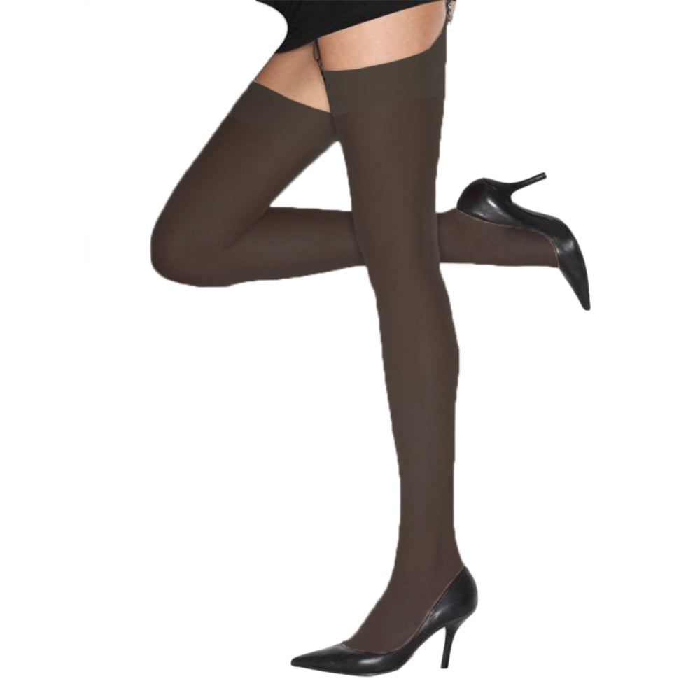 Black - Side - Cindy Womens-Ladies Ultra Sheer Tights