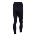 Black - Back - Silky Womens-Ladies Plain Leggings