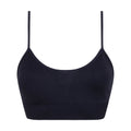 Black - Front - Silky Womens-Ladies Plain Sports Bra