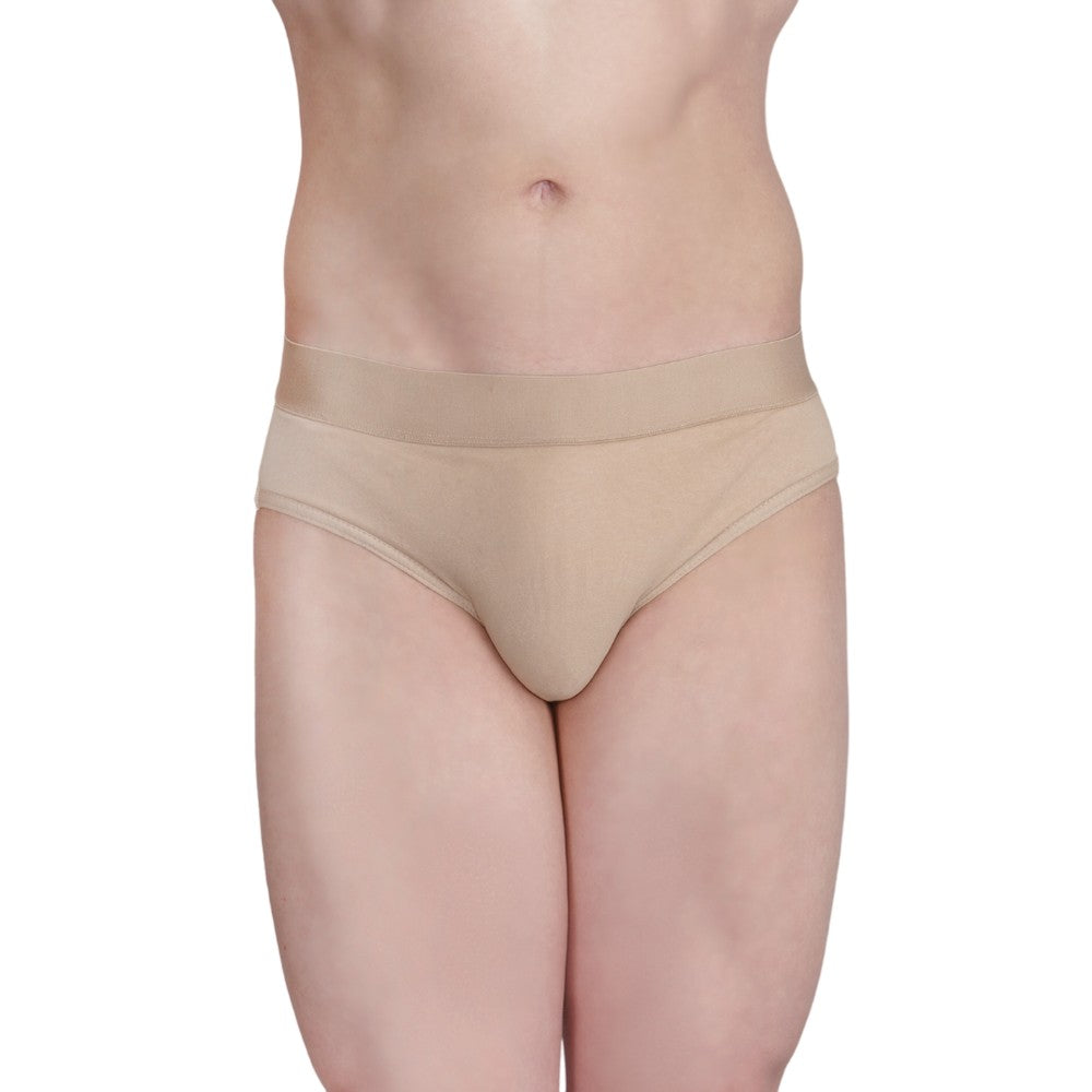 Nude - Side - Silky Dance Mens Full Seat Dance Briefs