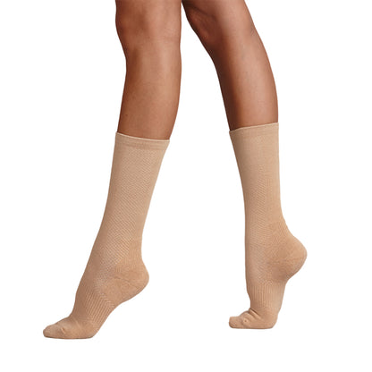 Nude - Front - Silky Dance Womens-Ladies Gripped Turning Compression Socks
