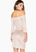 Pink-White - Lifestyle - Girls On Film Womens-Ladies Alexander V-Cut Lapel Dress