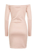Pink-White - Close up - Girls On Film Womens-Ladies Alexander V-Cut Lapel Dress