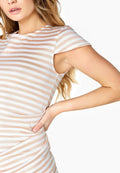 Pink-White - Pack Shot - Girls On Film Womens-Ladies Alicia Gathered Side Bodycon Dress