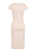 Pink-White - Close up - Girls On Film Womens-Ladies Alicia Gathered Side Bodycon Dress