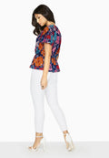 Blue - Lifestyle - Girls On Film Womens-Ladies Jackson Mock Wrap Blouse