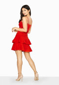 Tomato Red - Lifestyle - Girls On Film Womens-Ladies Devotion Sweetheart Skater Dress