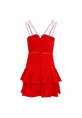 Tomato Red - Close up - Girls On Film Womens-Ladies Devotion Sweetheart Skater Dress