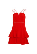 Tomato Red - Front - Girls On Film Womens-Ladies Devotion Sweetheart Skater Dress