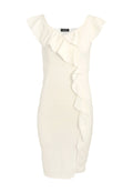 White - Front - Girls On Film Womens-Ladies Silhouette Ruffle Dress
