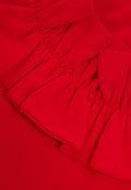 Red - Lifestyle - Girls On Film Womens-Ladies Halcyon Frill Bandeau Dress