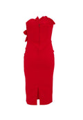 Red - Back - Girls On Film Womens-Ladies Halcyon Frill Bandeau Dress