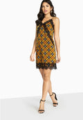 Yellow - Pack Shot - Girls On Film Womens-Ladies Lucky Date Lace Trim Slip Dress