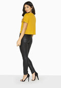 Mustard Yellow - Lifestyle - Girls On Film Womens-Ladies Rockferry Fringed T-Shirt