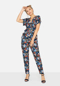 Navy - Back - Girls On Film Womens-Ladies Aden Wrap Jumpsuit