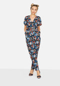 Navy - Pack Shot - Girls On Film Womens-Ladies Aden Wrap Jumpsuit