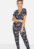 Navy - Close up - Girls On Film Womens-Ladies Aden Wrap Jumpsuit