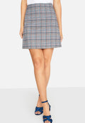 Grey - Side - Girls On Film Womens-Ladies Avenue Check Skirt