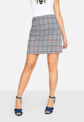 Grey - Close up - Girls On Film Womens-Ladies Avenue Check Skirt