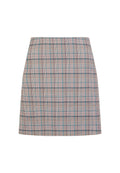 Grey - Front - Girls On Film Womens-Ladies Avenue Check Skirt