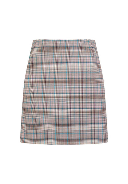 Grey - Front - Girls On Film Womens-Ladies Avenue Check Skirt