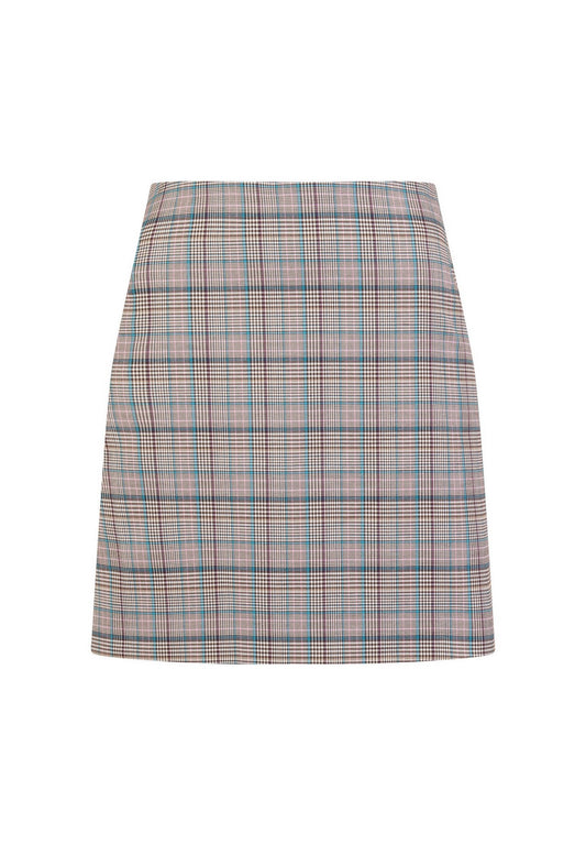 Grey - Front - Girls On Film Womens-Ladies Avenue Check Skirt