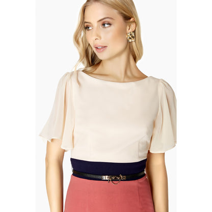 Pink-Navy - Lifestyle - Paper Dolls Womens-Ladies Cannes Stripe Panel Dress