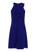 Cobalt Blue - Front - Paper Dolls Womens-Ladies Kempsey Frill Front Shift Dress