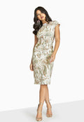 Snake Print - Close up - Girls On Film Womens-Ladies Alicia Gathered Side Dress