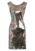 Silver - Front - Girls On Film Womens-Ladies Aion Metallic Sequin Dress