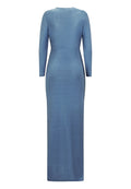 Blue - Close up - Girls On Film Womens-Ladies Monroe Ruched Maxi Dress