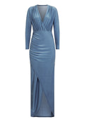 Blue - Front - Girls On Film Womens-Ladies Monroe Ruched Maxi Dress