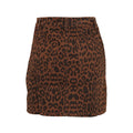 Leopard Print - Back - Girls On Film Womens-Ladies Ronnie Leopard Denim Skirt