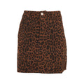 Leopard Print - Front - Girls On Film Womens-Ladies Ronnie Leopard Denim Skirt