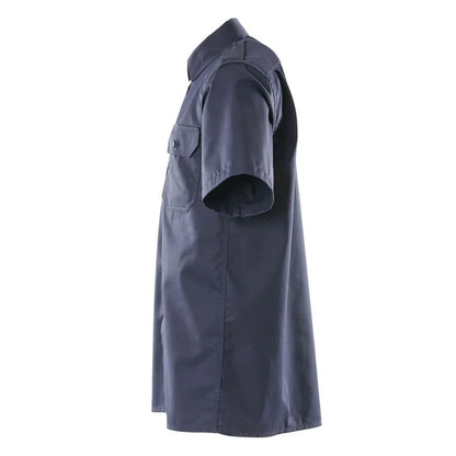 Navy - Side - Mascot Mens Crossover Work Shirt