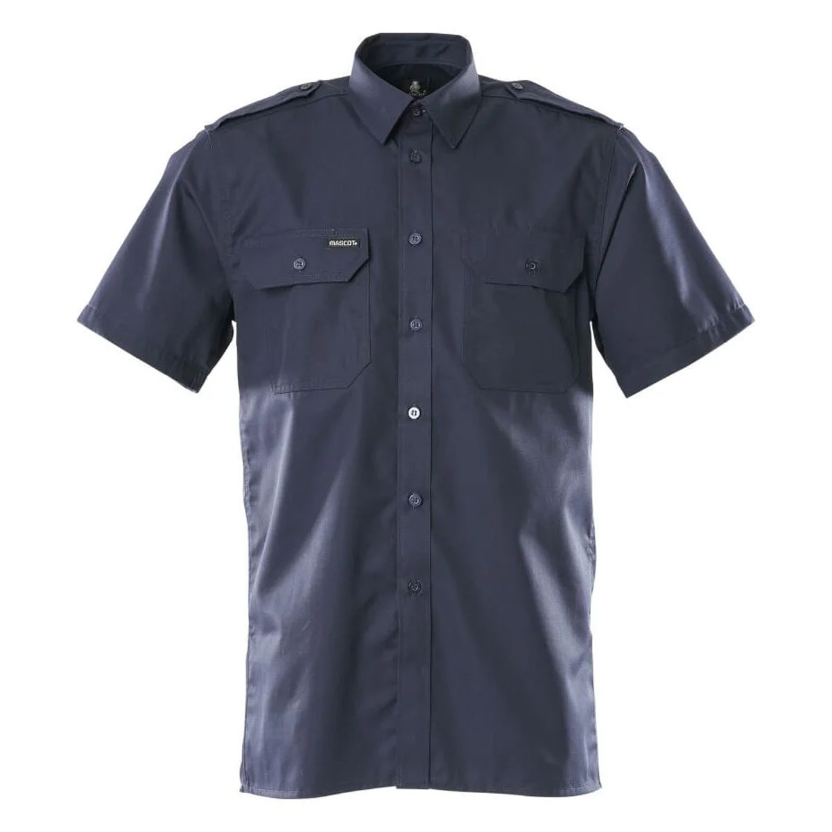 Navy - Front - Mascot Mens Crossover Work Shirt