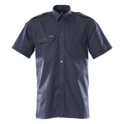 Navy - Front - Mascot Mens Crossover Work Shirt