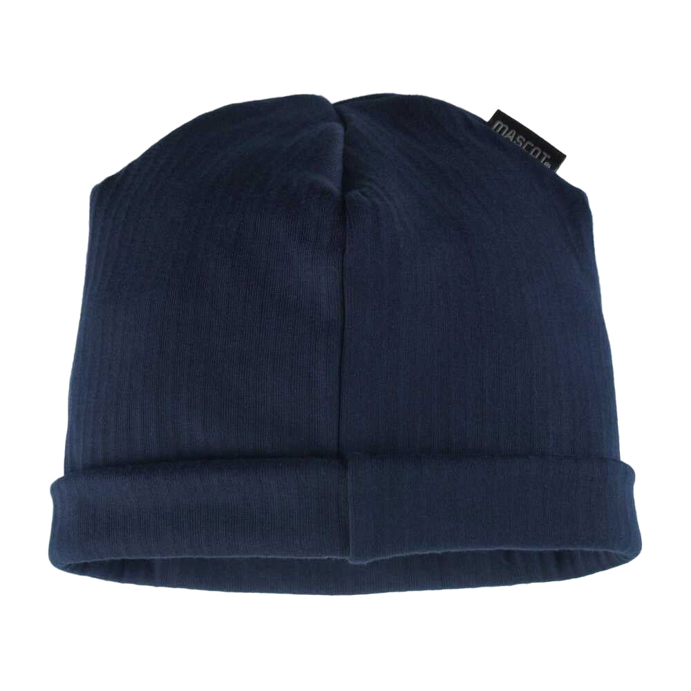 Navy - Front - Mascot Mens Complete Visby Knitted Beanie